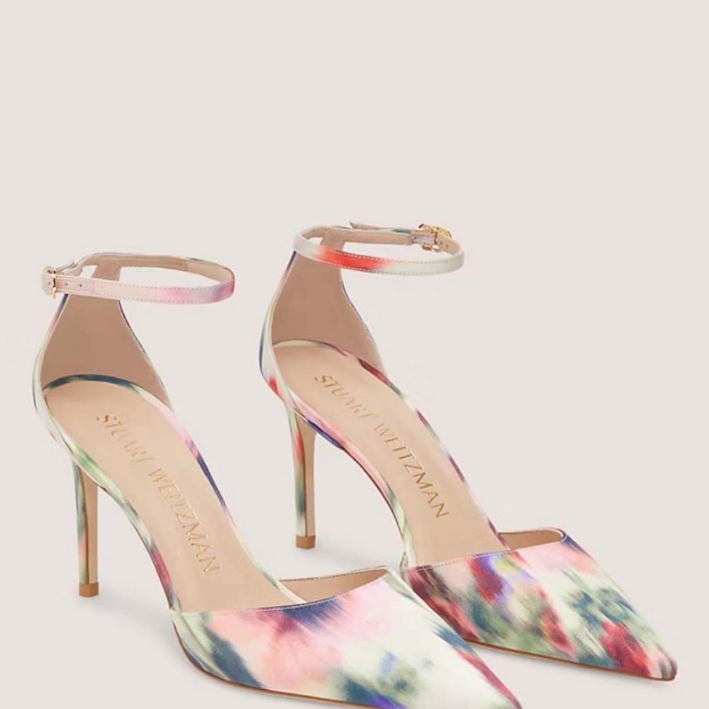 Stuart Weitzman Multicolor Ankle Strap Heels